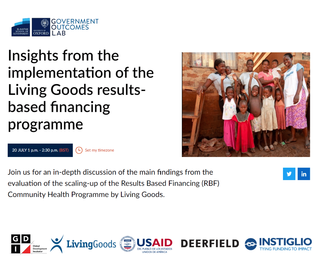 Insights from the implementation of the Living Goods RBF Program